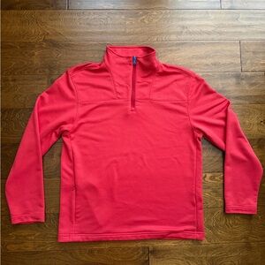 IZOD Mens 1/4 Zip Neck Sweatshirt Small Red Polyester